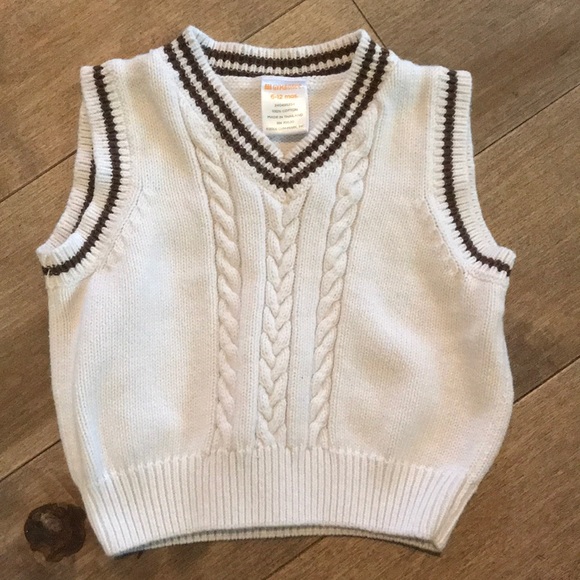 Gymboree vest cream and brown - Picture 1 of 3